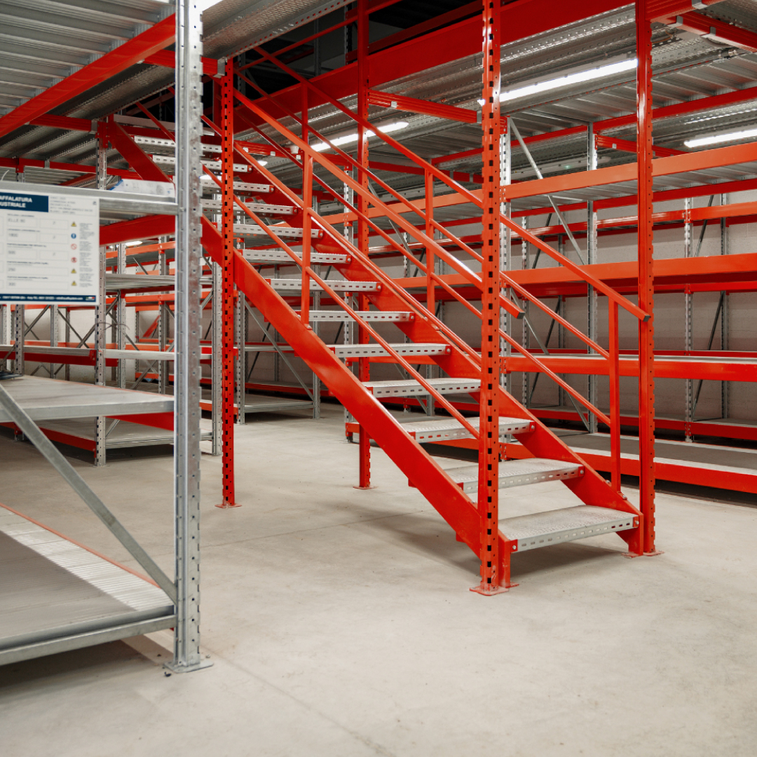 deodato-1080x1080px-C Impianto multilivello portapallet con passerella operativa nel polo logistico Bricocasa Deodato a Bari